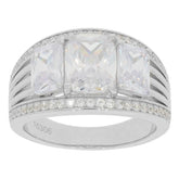 Sterling Silver Semi Mount Ring Setting Emerald OCT 9X7mm - Syzjewelry